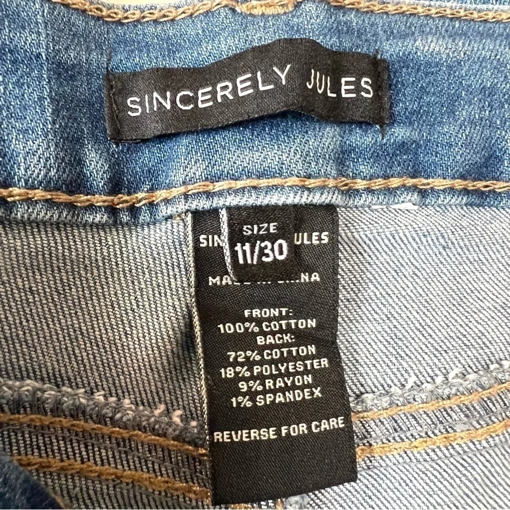 Sincerely Jules Distressed Blue Denim Skinny Jeans 30 - Picture 10 of 11